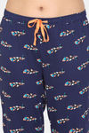 Zivame My Besties Cotton Pyjama Set-Medieval blue — thumbnail 6
